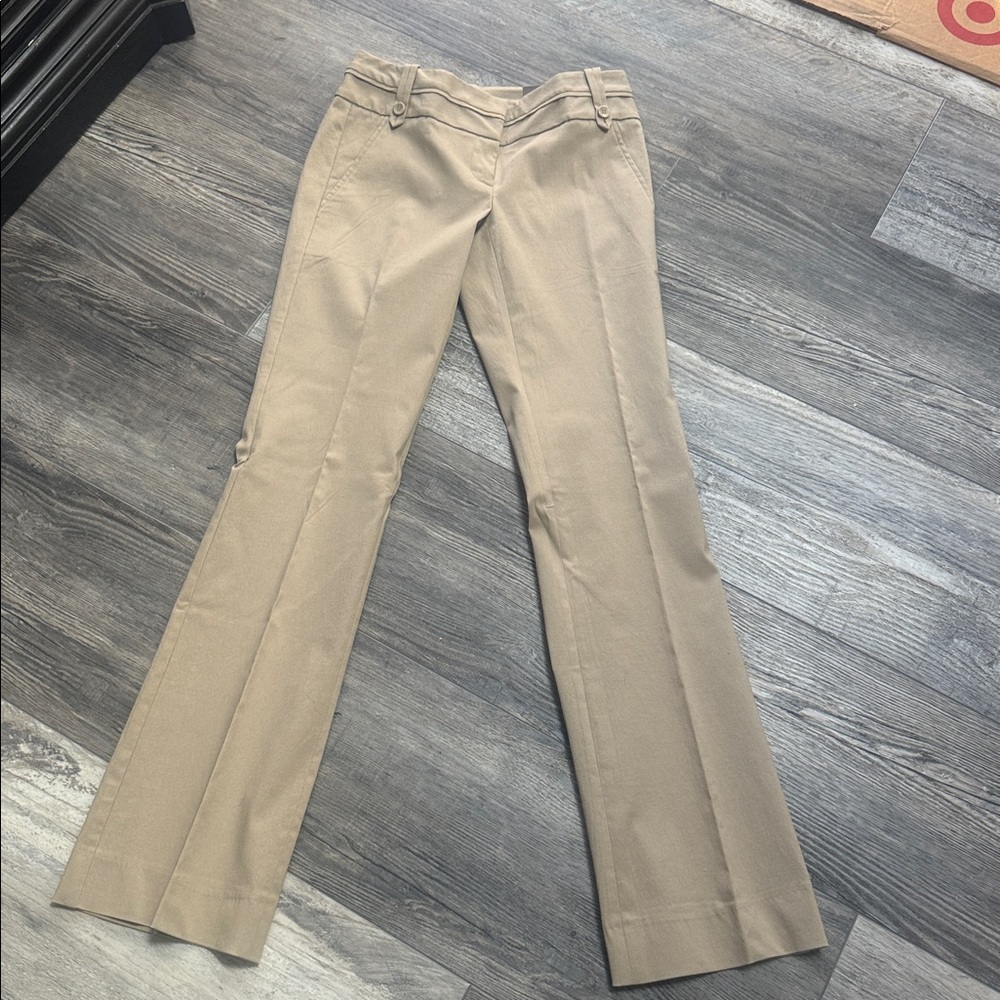 NWT The Limited Tan Flare Leg Trouser Pants Size 0 Regular